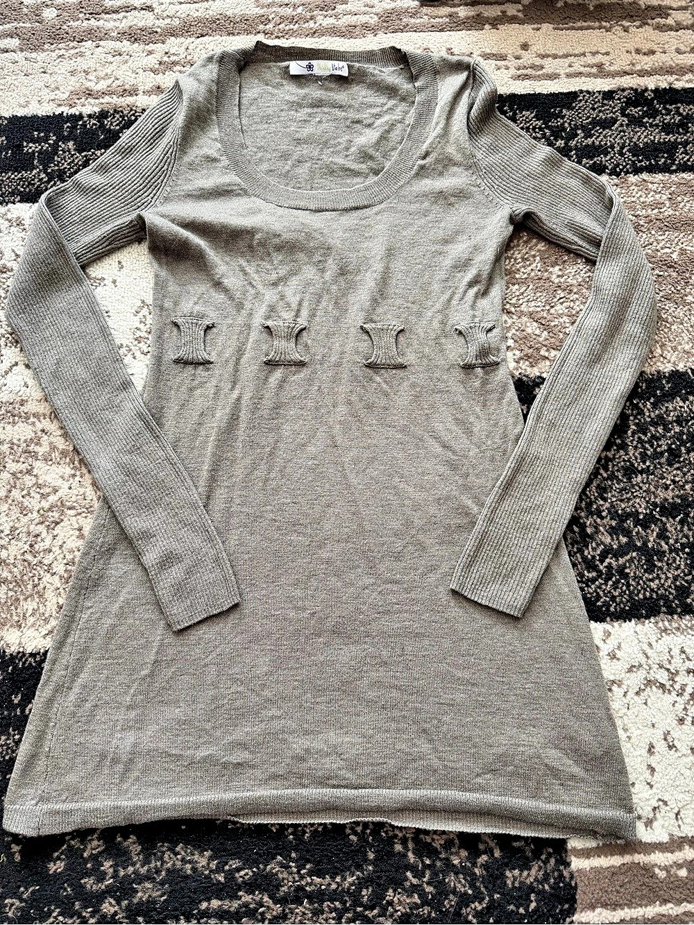 Love & Violets Gray Knit long sleeve shirt